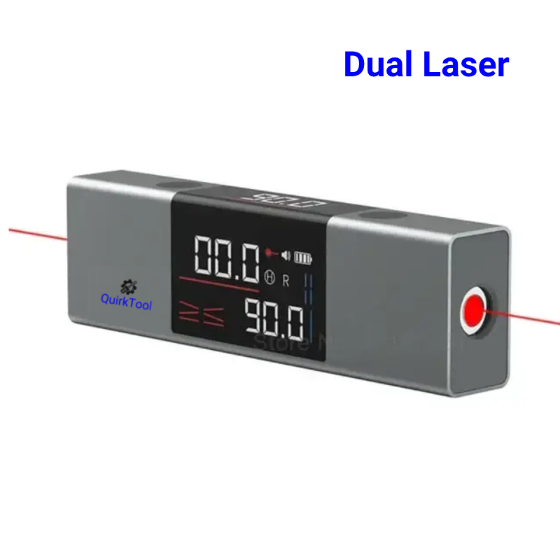 QuirkTool™ 2 in 1 Laser Angle Ruler Protractor